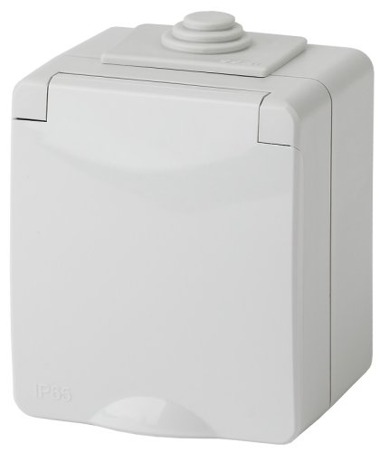 Розетка с заземлением накладная Эра Эксперт 1-м. IP65 серый фото Розетка с заземлением накладная Эра Эксперт 1-м. IP65 серый картинка